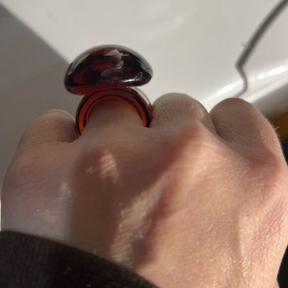 Hand Blown Glass Ring Size 7 - 7.25 - Picture 14 of 15